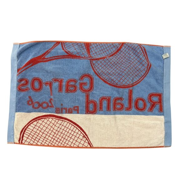 2006 French Open Tennis Roland Garros Paris Towel Red Blue 37.5" x 24.5" - Picture 2 of 5